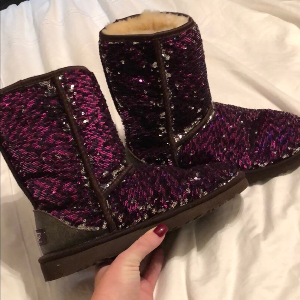 UGG Classic Short Sequin Boots
